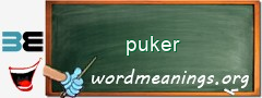 WordMeaning blackboard for puker